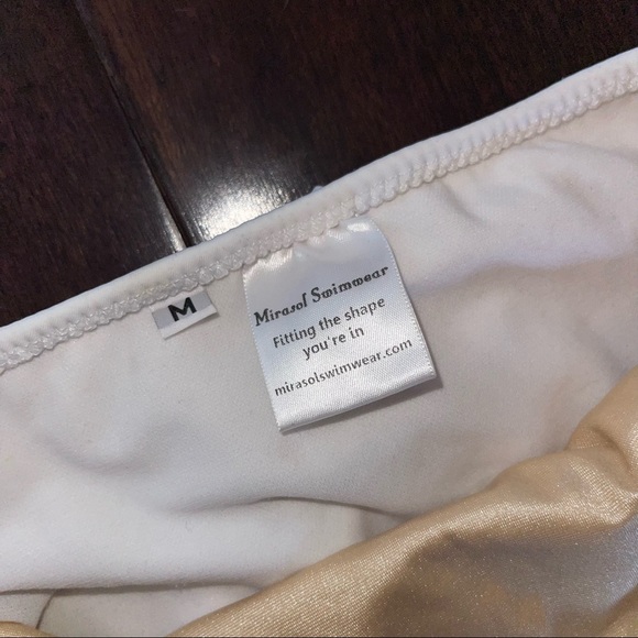 White bikini bottoms with skirt - Picture 3 of 4